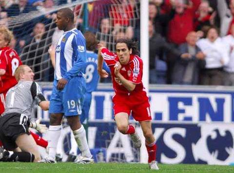 Barclays Premier League: Yossi Benayoun, Wigan Athletic - Liverpool (PA)