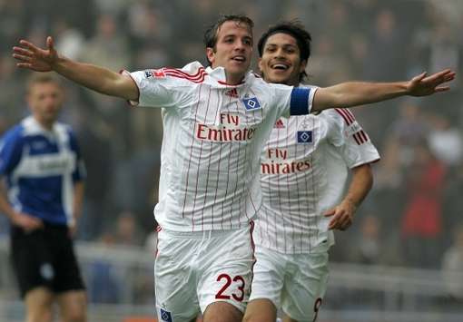Bundesliga: Arminia Bielefeld - Hamburg HSV, van der Vaart (firo)