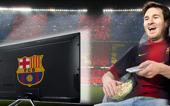 Lionel Messi disfrutó de la goleada del Barcelona comiendo palomitas