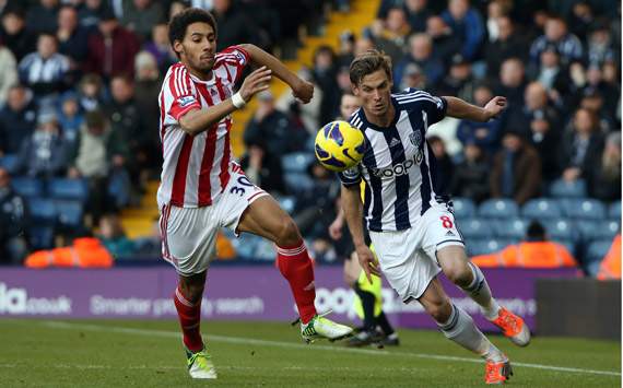 EPL - West Bromwich Albion v Stoke City, Markus Rosenberg and Ryan Shotton