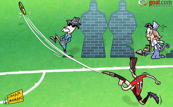 El agujero en la barrera de Nasri, el 'hombre invisible', le cuesta el derbi al City