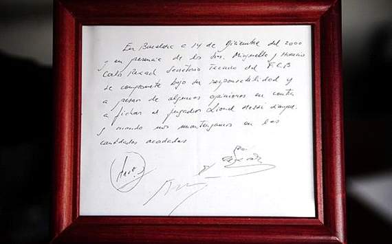 La servilleta de Messi cumple 12 años