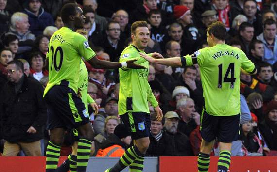 EPL, Liverpool and Aston Villa, Andreas Weimann, Brett Holman, Christian Benteke