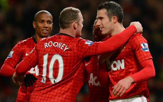 EPL - Manchester United v Sunderland, Robin van Persie and Wayne Rooney