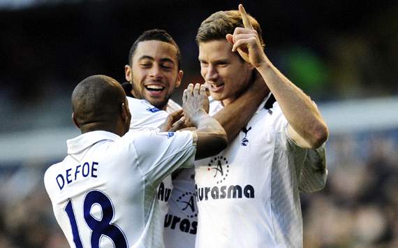 EPL: Jan Vertonghen - Moussa Dembele  - Jermain Defoe, Tottenham vs Swansea City 