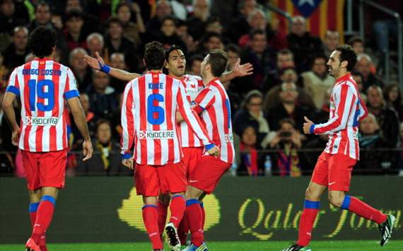 Atletico Madrid celebrating
