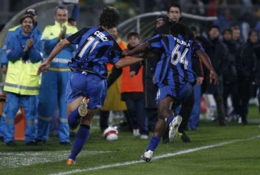 Cerci esulta dopo il goal al Modena (Foto Grazia Neri)