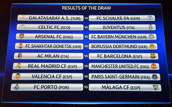draw for the last 16 of the UEFA Champions League
