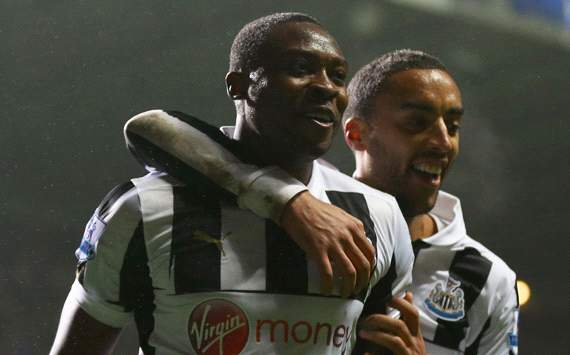 EPL, Newcastle United v QPR, Shola Ameobi, James Perch