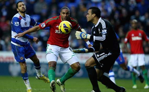 EPL, Reading v Swansea City, Ashley Williams