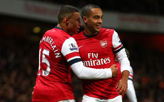 EPL, Arsenal v Newcastle United, Alex Oxlade-Chamberlain, Theo Walcott 