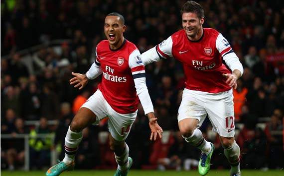 EPL; Theo Walcott; Olivier Giroud; Arsenal Vs Newcastle United