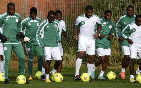 Nigeria Super Eagles in training