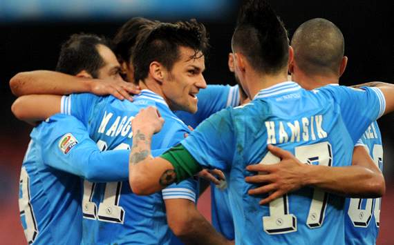 Napoli celebrating vs Palermo