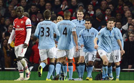 Linesman prompts Lescott to thank Manchester City fans after win over Arsenal