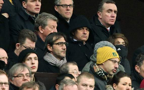 Jose Mourinho in Old trafford watching Manchester united-Liverpool