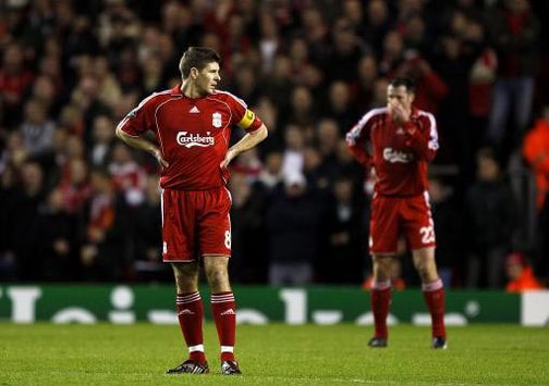 Champions League: Steven Gerrard and Jamie Carragher, Liverpool - FC Porto (PA)