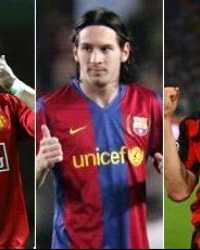 Lionel Messi, Cristiano Ronaldo, Ricardo Kaka