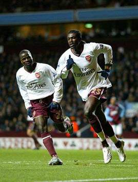 EPL: Emmanuel Adebayor, Aston Villa - Arsenal (PA)