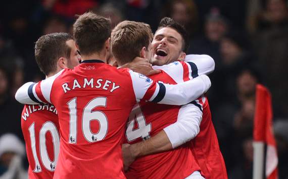 Aaron Ramsey Lega Olivier Giroud Mulai Cetak Gol - Goal.com