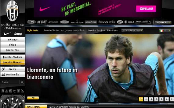 Juventus website - Llorente