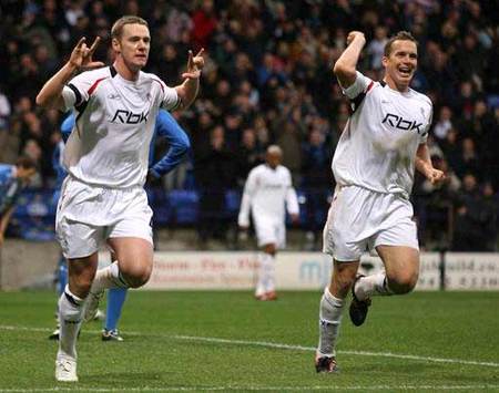 EPL : Kevin Nolan and Kevin Davies, Bolton Wanderers v Wigan Athletic (PA)