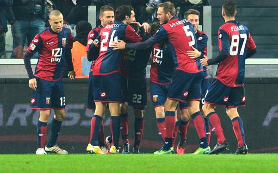 Genoa celebrating vs Juventus