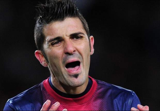David Villa, descartado ante el Milan