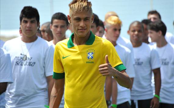 Neymar presents new brazilian uniform