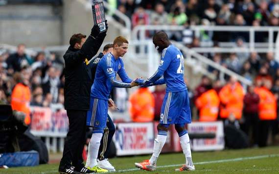 EPL; Demba Ba; Fernando Torres Newcastle United Vs Chelsea