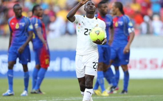 Mubarak Wakaso celebrates Ghana goal