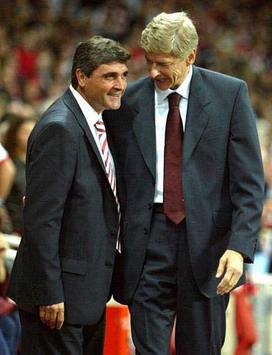 Arsene Wenger and Juande Ramos,  Arsenal - Tottenham (PA)