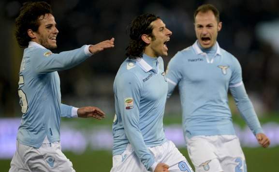Lazio celebrating (Serie A)