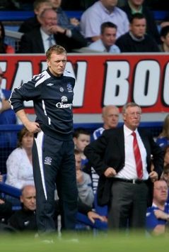EPL: David Moyes and Alex Ferguson , Everton - Manchester United (PA)