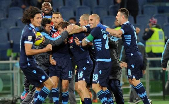 Napoli celebrating (Serie A)