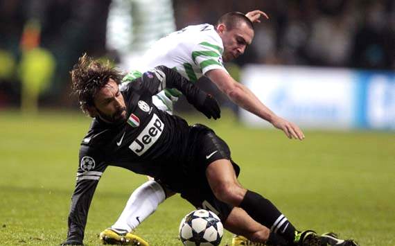 UEFA Champions League, Celtic v Juventus, Scott Brown, Andrea Pirlo