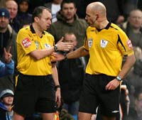EPL: Referee Howard Webb, Manchester City - Blackburn Rovers (PA)