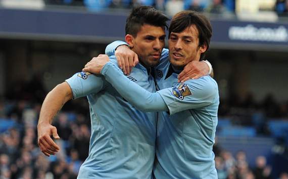 FA Cup - Manchester City vs Leeds, Sergio Aguero & David Silva