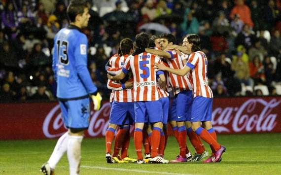 Radamel Falcao celebrates his goal - Valladolid v Atlético Madrid