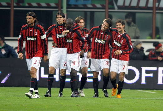 Pato, Ronaldo, Maldini, Kakà, Seedorf, Pirlo - Milan (Foto Grazia Neri)