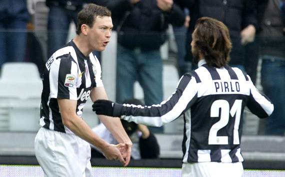 Stephan Lichtsteiner and Andrea Pirlo - Juventus
