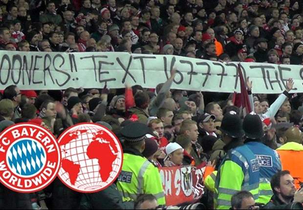 Extra Time: Bayern fan site explains mock Arsenal banner