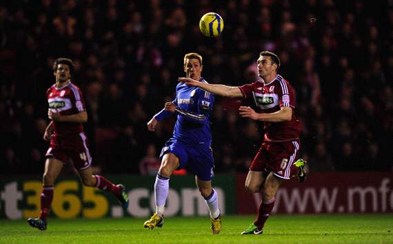 FA Cup, Middlesbrough v Chelsea, Fernando Torres, Stephen McManus