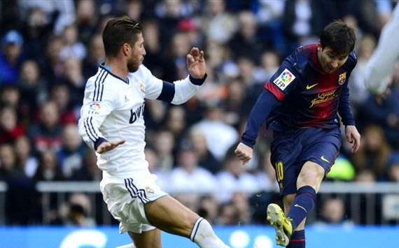 Sergio Ramos, Lionel Messi - Real Madrid v Barcelona - Clasico