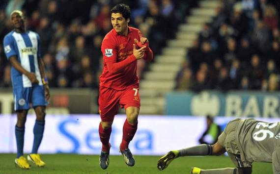 Wigan Athletic v Liverpool, Luis Suarez