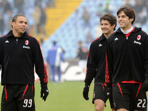 Ronaldo-Pato-Kakà, AC Milan (Foto Grazia Neri)