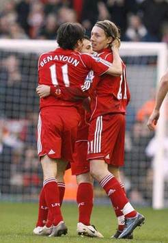 Lucas and Benayoun, Liverpool - Havant and Waterlooville (PA)
