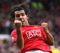FA Cup: Carlos Tevez, Manchester United - Tottenham Hotspur (PA)