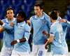 Europa League, Lazio-Stoccarda: Lazio players celebrating