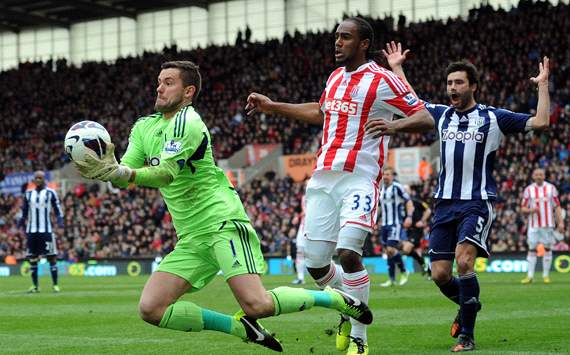 EPL - Stoke City v West Bromwich Albion, Ben Foster, Cameron Jerome